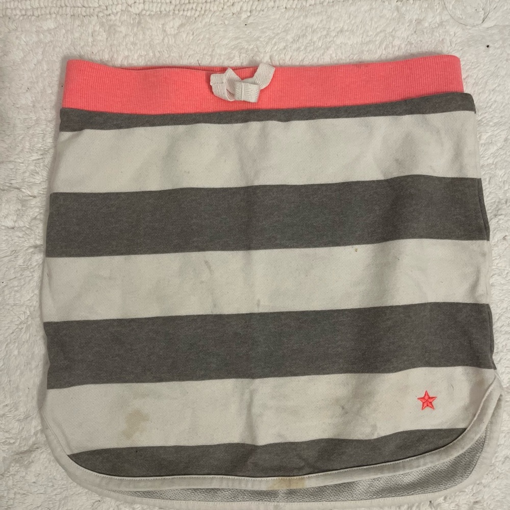 H&M Pink and White Mini Bubble Skirt